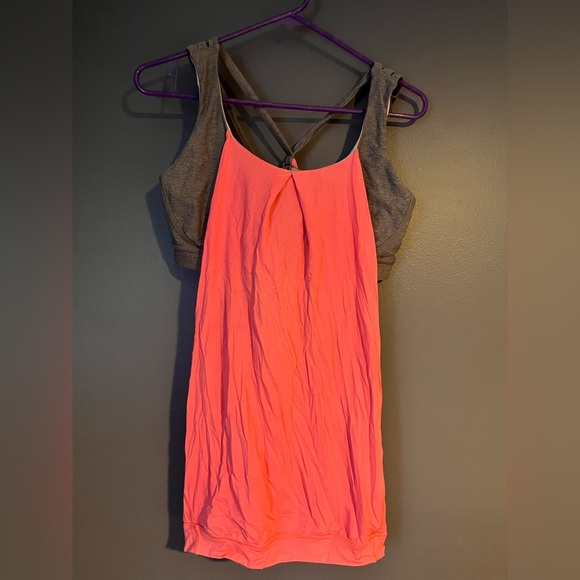 lululemon athletica Tops - Lululemon Athletica Coral and Charcoal Tank Top